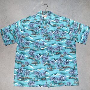 Evergreen Island Mens Hawaiian Tropical Button Up Shirt XL